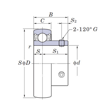 SB205-14 - FYH Bearing Insert - 7/8 Inch Inside Diameter