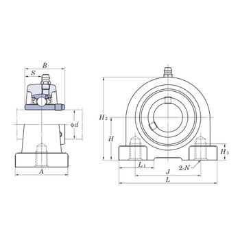 UCPA207-21 - FYH Short Based Cast Iron Pillow Block - 1.5/16 Inch Inside Diameter UCPA207-21 - FYH Short Based Cast Iron Pillow Block - 1.5/16 Inch Inside Diameter