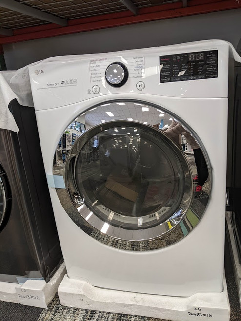 LG - 7.4 cu. ft. Ultra Large Capacity Smart wi-fi Enabled SteamDryer - DLGX3701W
