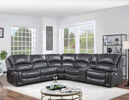 COMING SOON: Denver 6pc Top Grain Leather Power Sectional