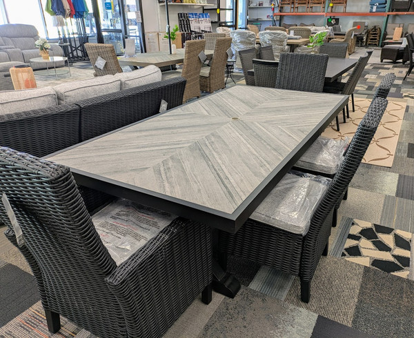 Beachcroft 6pc Outdoor Patio Dining Set - Black