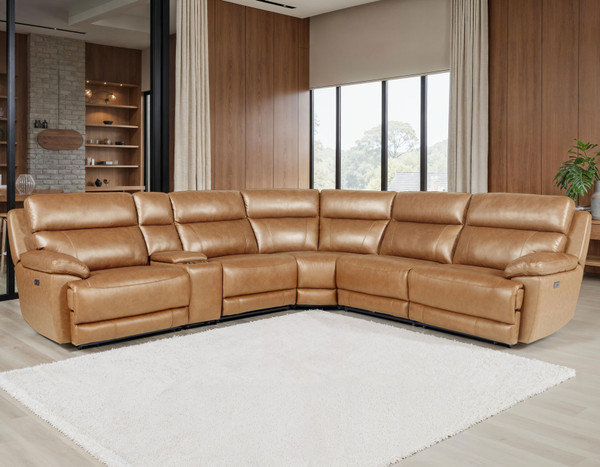 COMING SOON: Gatlin 6pc Top grain leather Sectional