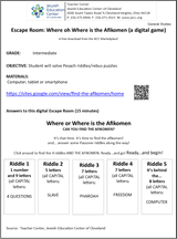 BreakoutEDU-Pesach-Where oh Where is the Afikomen (a digital download)