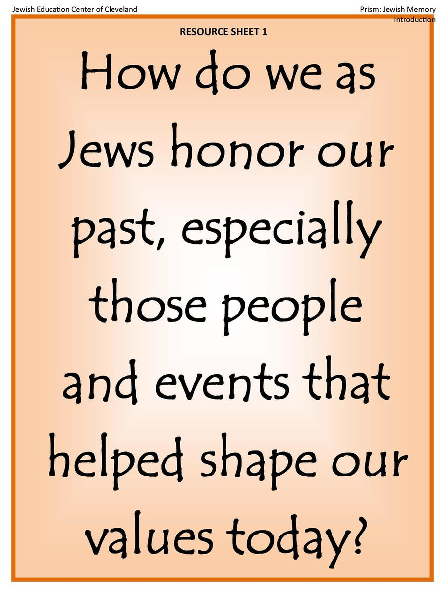 The Prism Project  (Jewish Memory) Poster Set