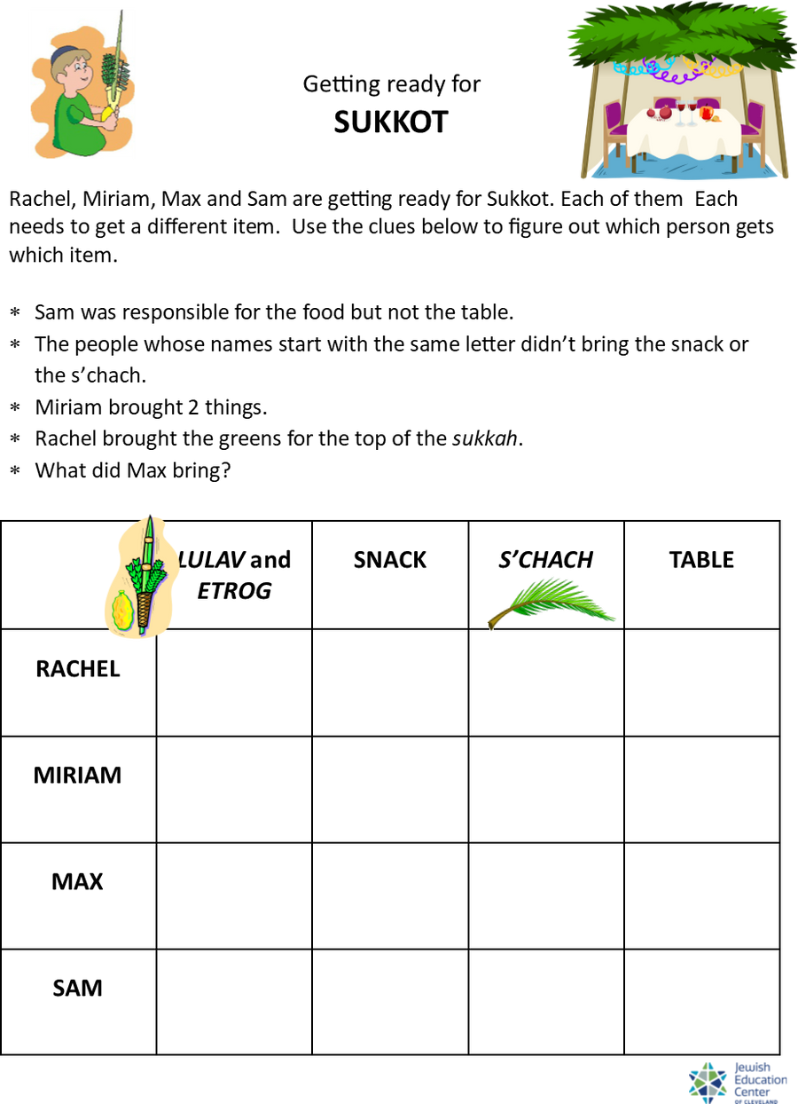 Sukkot - Games and Activities x 5 (a downloadable item)