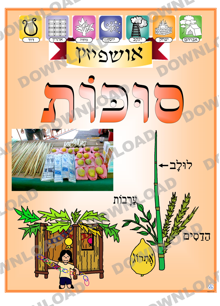 Sukkot Symbols Poster  (a downloadable item)