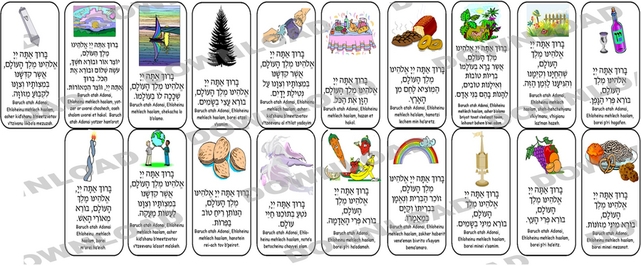 Bracha/Prayer Cards (a downloadable item)