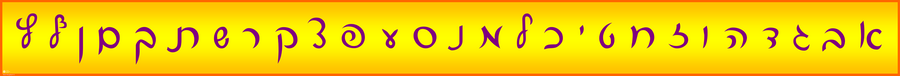 Alef Bet Script Banner