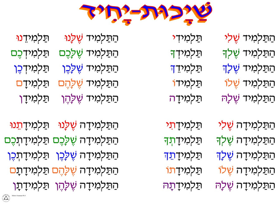 Shayachut Yachid Grammar Poster