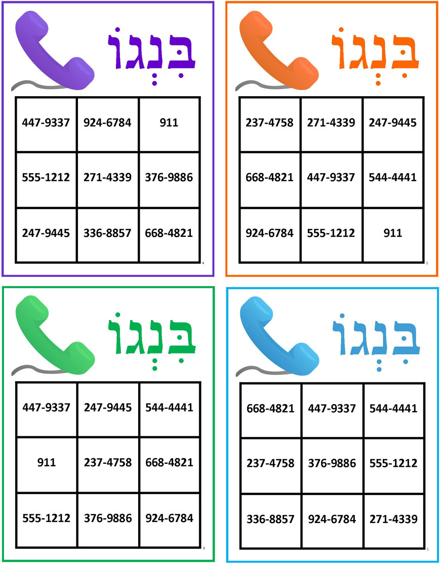 Telephone Bingo