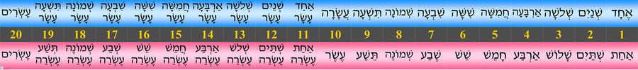1-20 Number Line (M/F) Banner