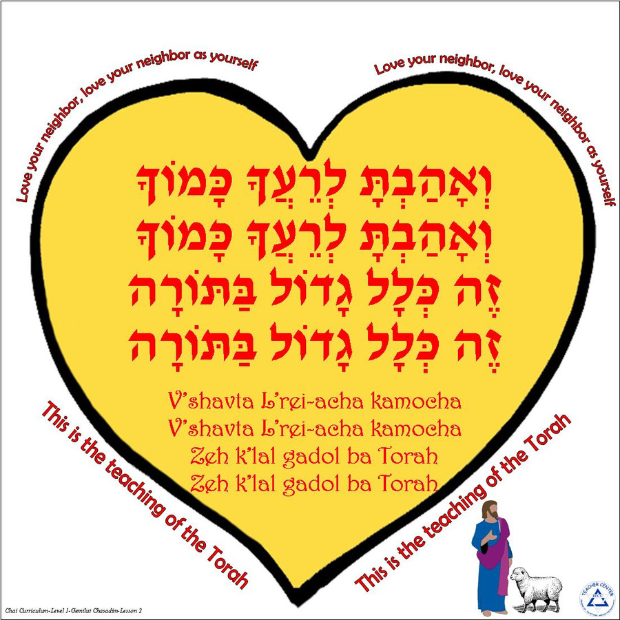 V'ahavta L'reiacha Kamocha Poster