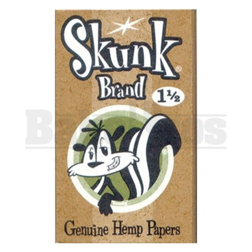 SKUNK BRAND ROLLING PAPERS 1 1/2 SIZE 33 LEAVES UNFLAVORED Pack of 6