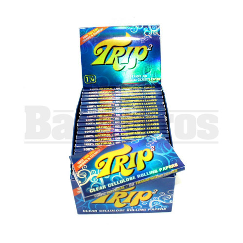 TRIP2 CLEAR CIGARETTE PAPERS 1 1/4 50 LEAVES UNFLAVORED Pack of 24