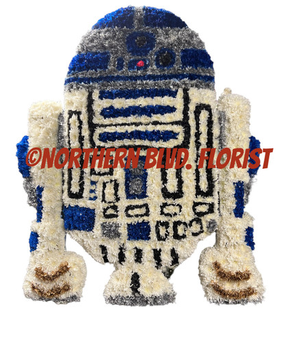 R2D2 Custom Funeral Arrangement