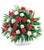 Funeral Basket Red and White Carnations