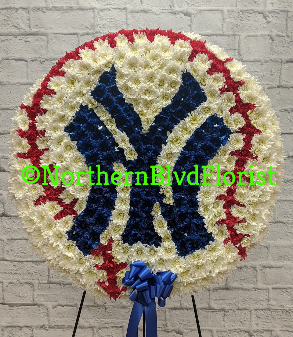 New York Yankees Baseball Funeral Flowers