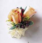 Peach Silk Corsage