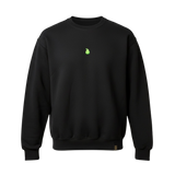 Pear Box Fit Fleece Crew - Black