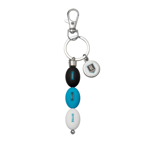 Port Adelaide 3 Ball Charm Keyring