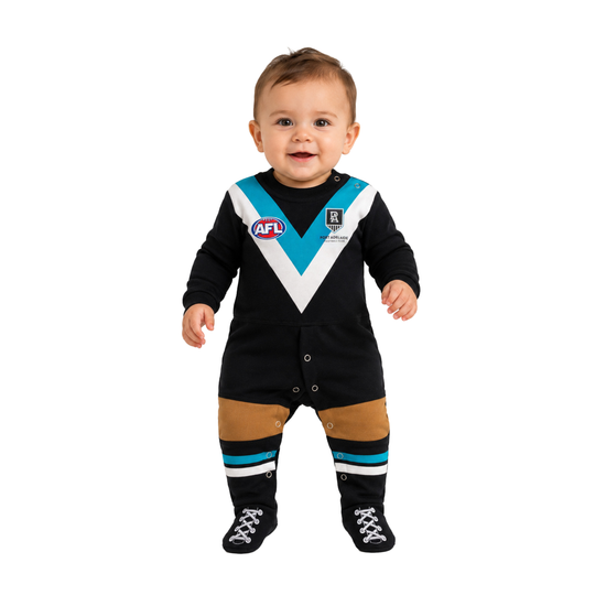 Port Adelaide Baby Footysuit