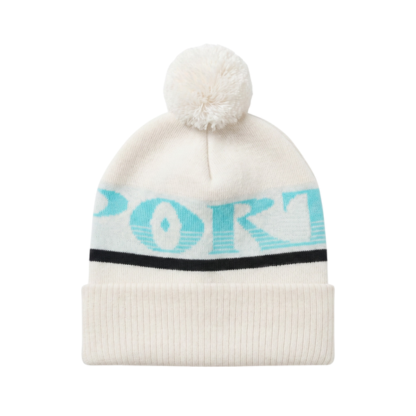 Two Tone Merino Wool Beanie - Cream