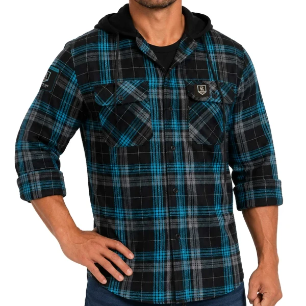 Port Adelaide Highland Hooded Flannel Shirt