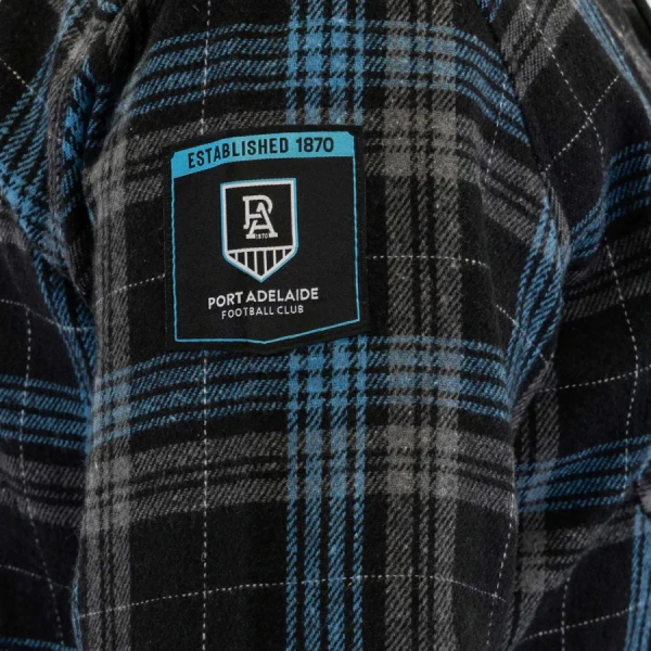 Port Adelaide Highland Hooded Flannel Shirt
