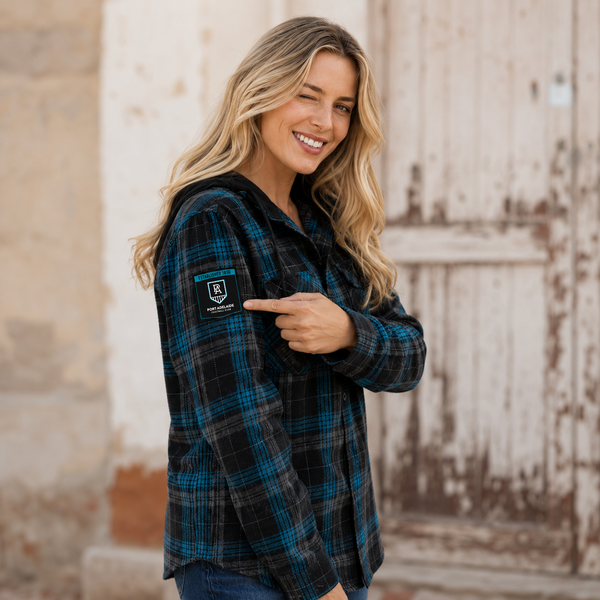 Port Adelaide Highland Hooded Flannel Shirt