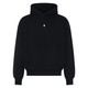 Pear Box Fit Fleece Hoodie - Black