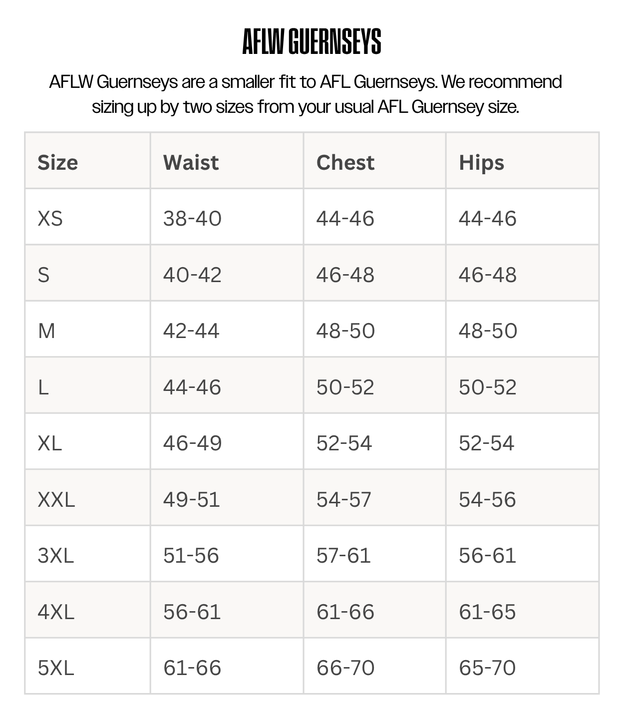 Size Guide