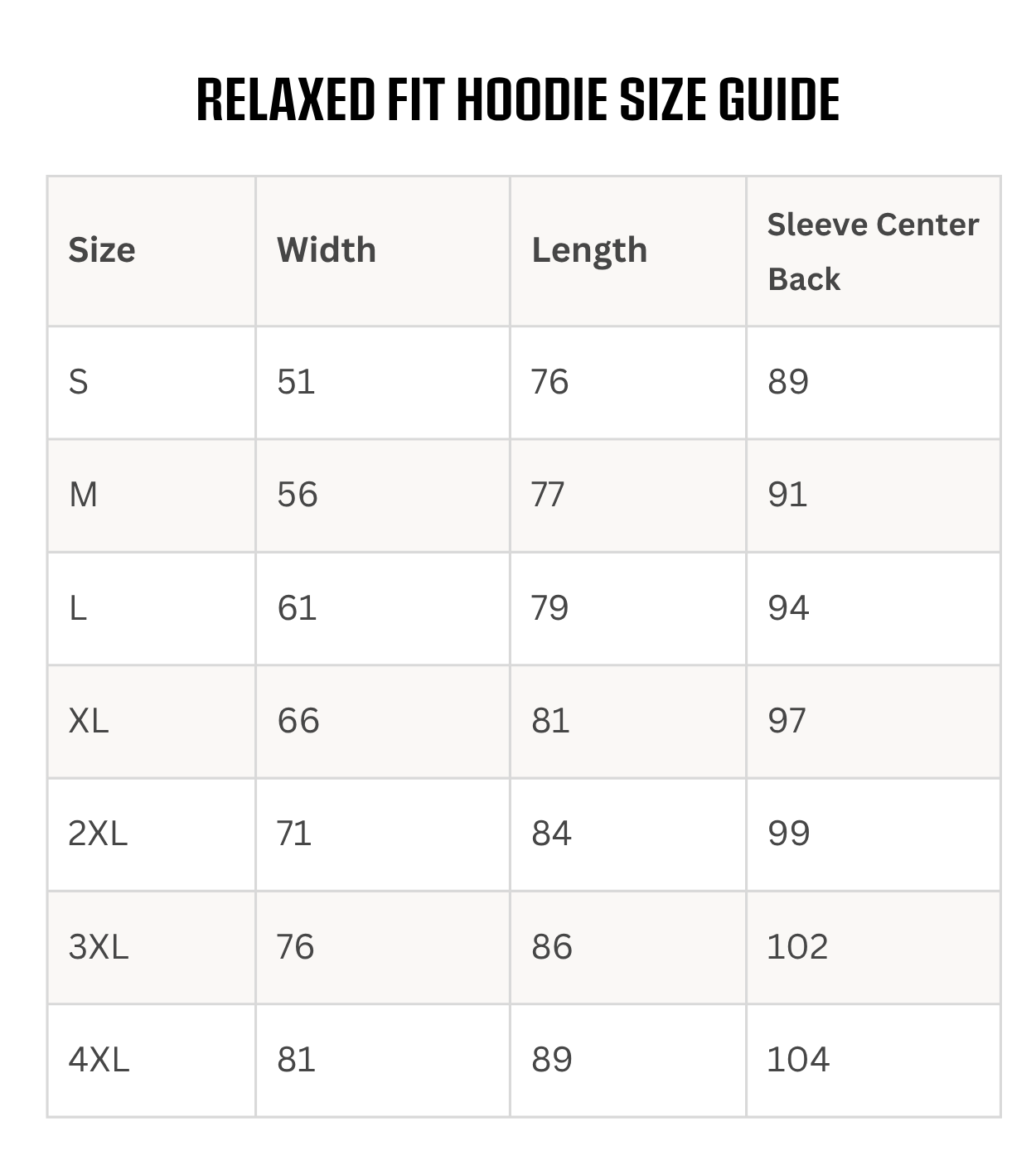 Size Guide
