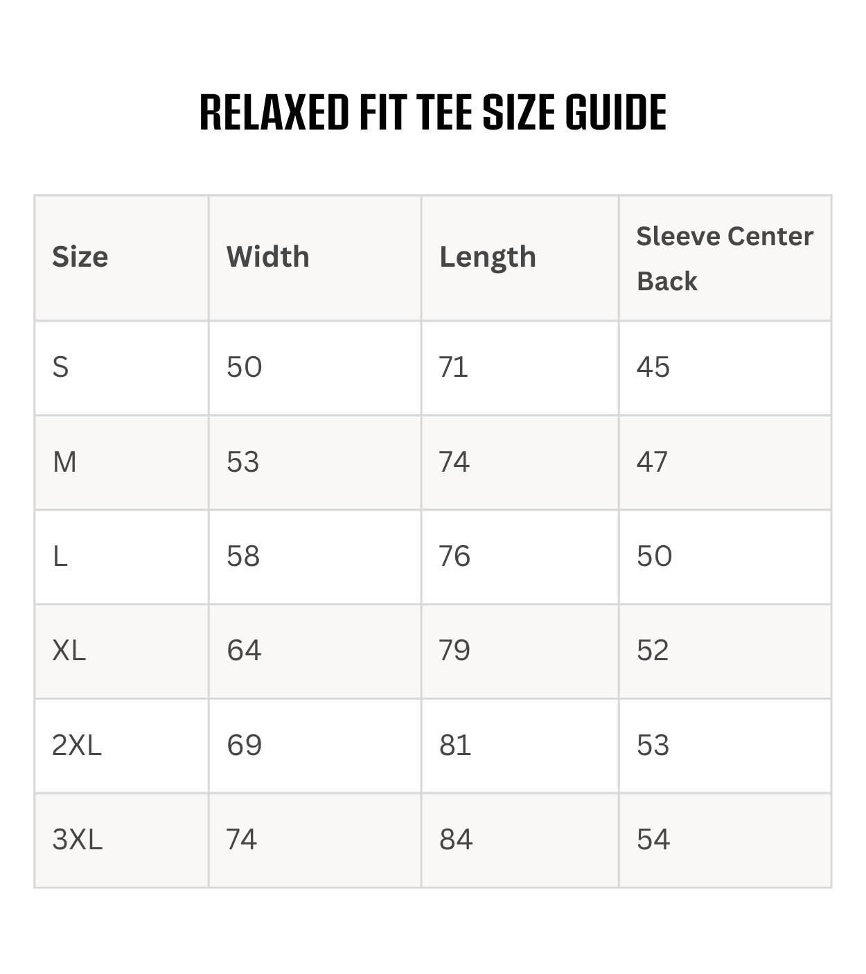 Size Guide