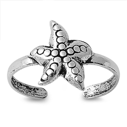 Silver Starfish Toe Ring