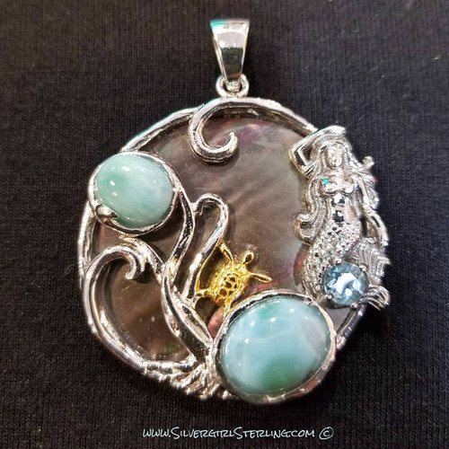 Mermaid Larimar Pendant