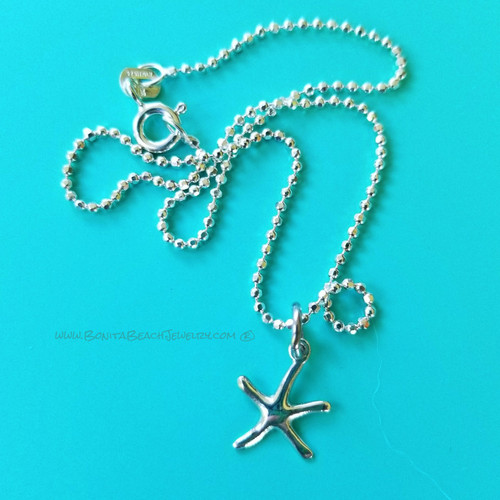 Sea Life Charm Anklet - Starfish | Sterling Silver Sea Life Anklet