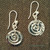 Swirl with Hammered Disc Earrings