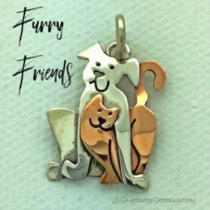 Best Buddies sterling silver cat and dog pendant | Sterling Silver Beach and Sea Life Jewelry