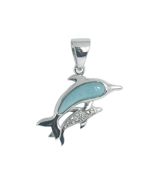 Bonita Beach Larimar Dolphin Pendant