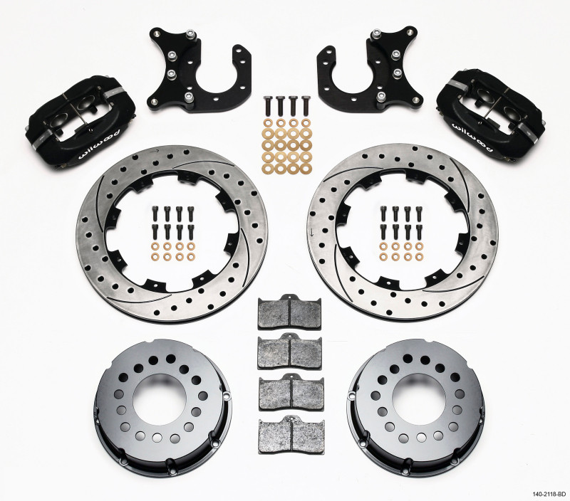 Wilwood Forged Dynalite P/S Rear Kit Drilled Rotor New Big Ford 2.50in ...
