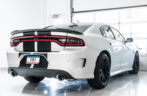 AWE Tuning 17+ Dodge Charger 5.7 Touring Edition Exhaust - Non-Resonated - Diamond Black Tips