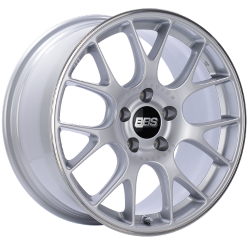 BBS CH-R 19x8.5 5x130 ET51 CB71.6 Brilliant Silver Polished Rim Protector Wheel w/Motorsport Etching