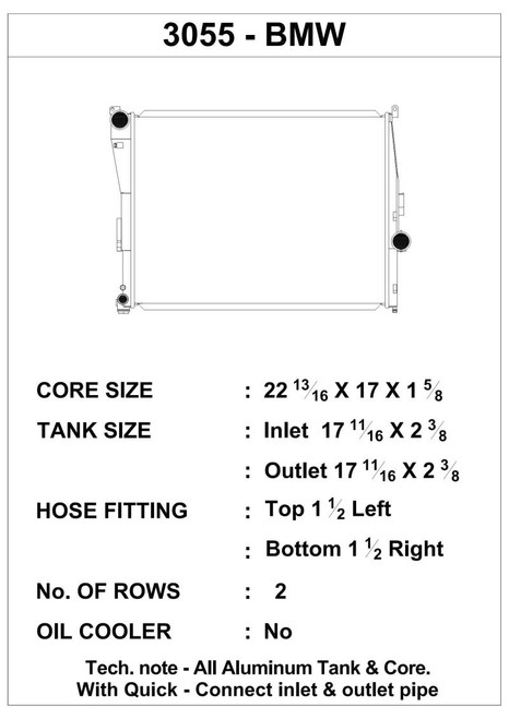 CSF 99-06 BMW 323i / 99-05 BMW 325i / 99-06 BMW 328i / 99-05 BMW 330i / 03-05 BMW Z4 Radiator