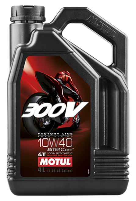 Motul 4L Synthetic-ester 300V Factory Line Road Racing 10W40 - Case of 4