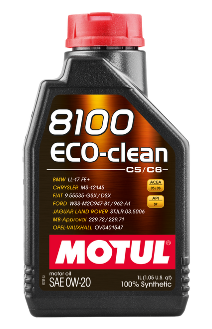 Motul 1L 8100 Eco-Clean 0W20 - Case of 12