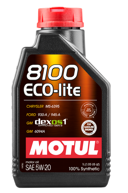 Motul 1L Synthetic Engine Oil 8100 5W20 ECO-LITE - Case of 12