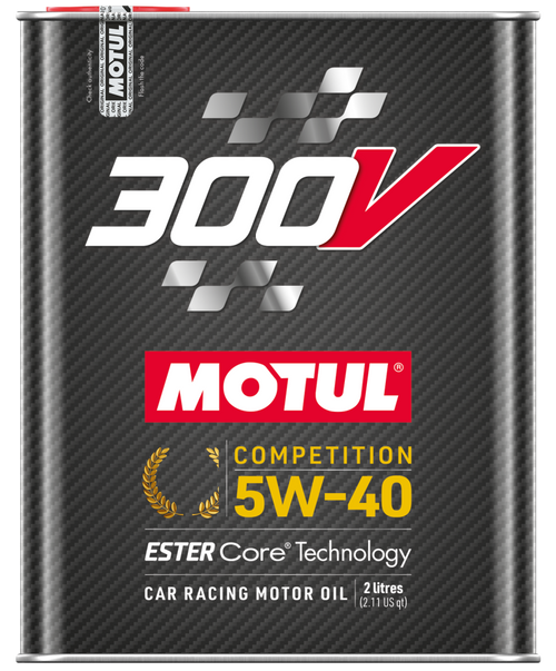 Motul 2L Synthetic-ester Racing Oil 300V COMPETITION 5W40 10x2L - Case of 10