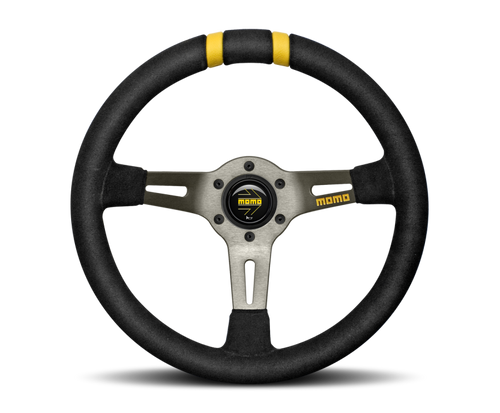 Momo MODDRIFT Steering Wheel 330 mm -  Black Suede/Anth Spokes/2 Stripes