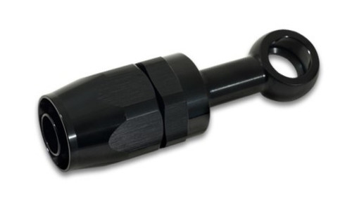 Vibrant -8AN Banjo Hose End Fitting for use with M12 or 7/16in Banjo Bolt - Aluminum Black