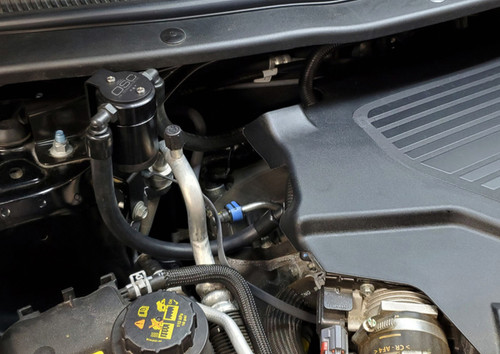 J&L 13-17 Ford Explorer Sport EcoBoost V6 Passenger Side Oil Separator 3.0 - Black Anodized